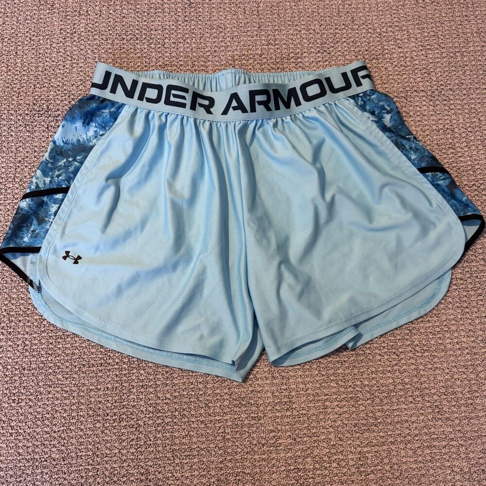 Under Armour Shorts Womens 1X Loose Fit Performance Running Athletic Tie Dye